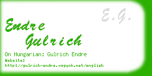 endre gulrich business card